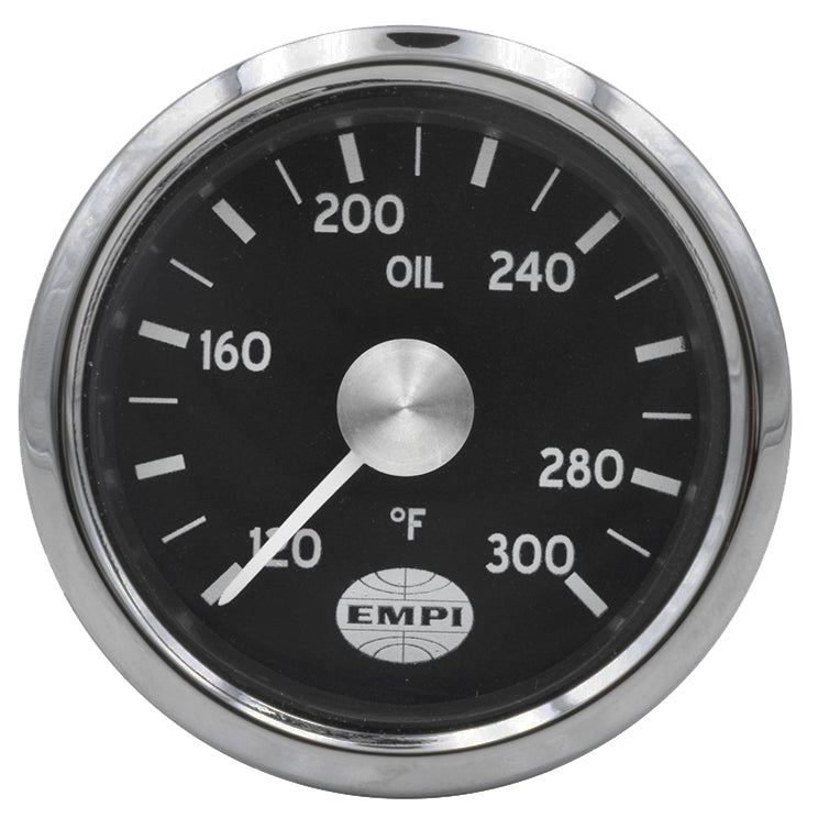 EMPI GTV Rally Gauge, Oil Temperature (0-300°) 2-1/16” Diameter