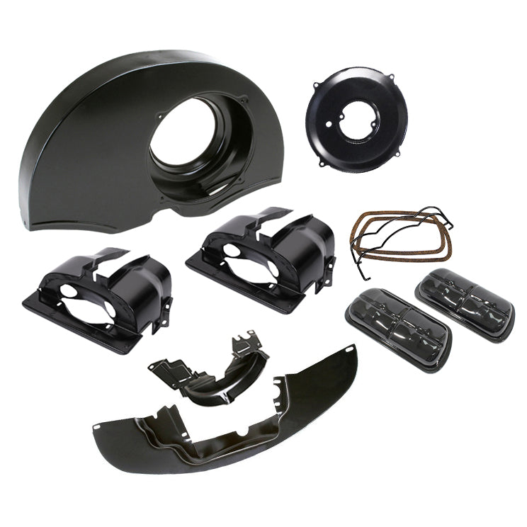 Vw Bug Super Deluxe Plus Black Dress Up Kit For Air-Cooled Doghouse Engines