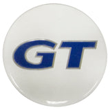 Empi 9671 Wheel Cap/Horn Button Sticker, GT Logo White/Blue 43mm