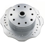 Empi 22-3876-7 Scalloped Brake Rotor, Left Rear. Double Drilled For Porsche 5x130mm Pattern Or Chevy 5x4.75”