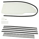 Empi 9780 Vw Bug 1 Piece Clear Window Kit With Snap-In Scrapers 1958-64, Pair