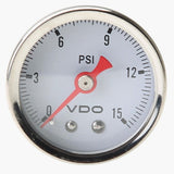 VDO Mechanical Pressure Gauge 0-15 Psi 1-1/2"