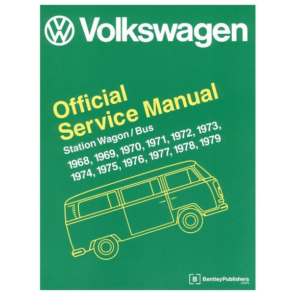 Bentley Shop Manual For Type 2 Vw Bus 1968-1979 Air-cooled Volkswagens