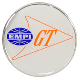 Empi 17-2992 Wheel Cap/Horn Button Sticker, Empi/GT Logo White/Blue/Orange 43mm
