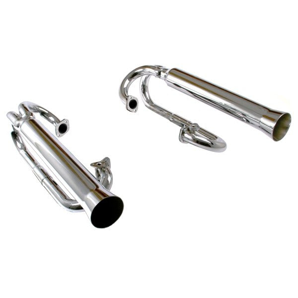 Empi 3759 Chrome Dual Outlet Exhaust Fits Air-cooled Vw Engines