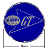 Empi 17-2991 Wheel Cap/Horn Button Sticker, Empi/GT Logo Blue/Silver 36mm