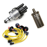 Vw Bug Ignition Kit With 009 Distributor, 12V Bosch Black Coil, Yellow Wires