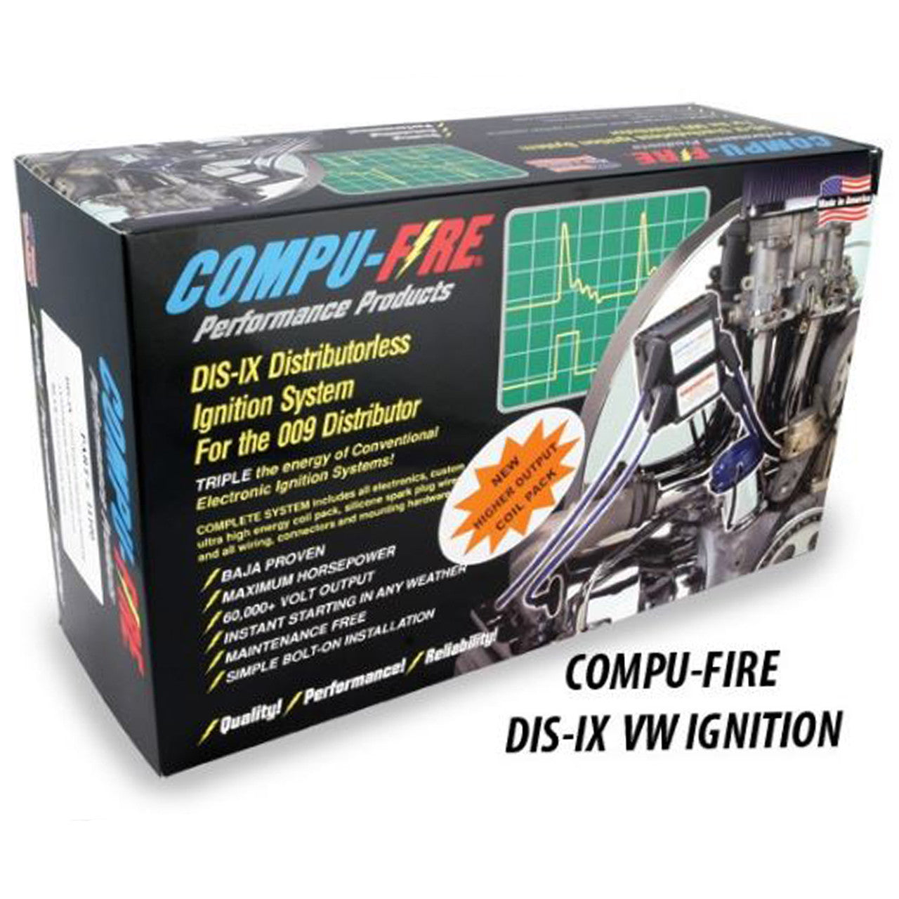 Compufire 11100-Y DIS-IX Vw Ignition System With Yellow Spark Plug Wires