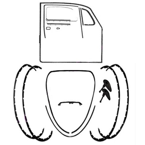 Body Rubber Seal Kit 1974-1979 Classic Volkswagen Beetle-Vw Bug