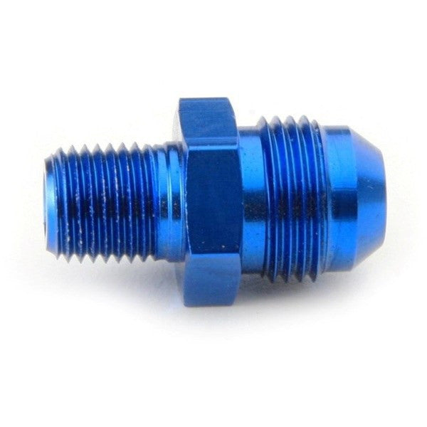 An Hose Adapter Fitting - Male 1/4" NPT To Male #8 / Straight-Blue