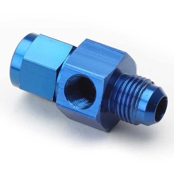 An Adapter For Pressure Gauge - Female #6 To Male #6 Blue