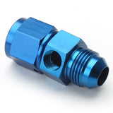 An Adapter For Pressure Gauge - Female #8 To Male #8 Blue