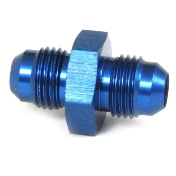 An Union Hose Adapter Fitting - Male #8 To Male #8 - Blue