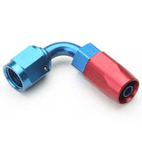 An Hose End Fitting - Female #6 / 90 Degree-Blue/Red