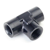 Tee Adapter Fitting Female 1/8" Npt All Sides - Black