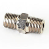 1/8" NPT To 1/8" NPT Adapter Fitting - Steel Male Coupler