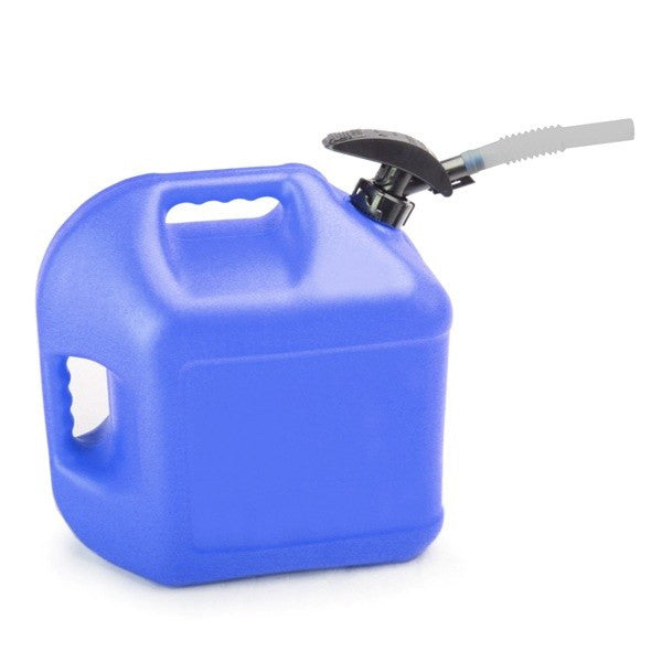 Blue Plastic 5 Gallon Enviro-Flo Utility Jug With Easy Flo Spout