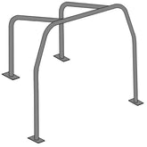 Vw Bug Half Roll Cage / Show Cage - 4 Point Mounting, Welding Required - Moore Parts