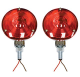 Heavy Duty 4" Off-Road Light With Red Lens And Chrome Housing, Pair