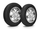 VW Bug Wheel & Tire Package, Yokohama Tires & EMPI 5 Lug Staggered 911 Alloy Chrome Wheels, Set Of 4