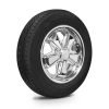 VW Bug Wheel & Tire Package, Yokohama Tires & EMPI 5 Lug Staggered 911 Alloy Chrome Wheels, Set Of 4