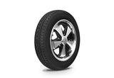 VW Bug Wheel & Tire Package, Yokohama Tires & Empi 5 Lug Staggered, Alloy Black/Polished Wheels Set Of 4