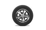 VW Bug Wheel & Tire Package, Yokohama Tires & EMPI 5 Lug Alloy Black/Polished Wheels Set Of 4
