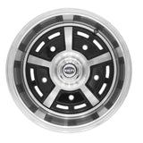 15" X 8" Vw Bug 5 Lug Black Empi Sprint Star Wheel Includes Cap - Valve Stem, Pair - Moore Parts