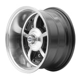 15" X 8" Vw Bug 5 Lug Black Empi Sprint Star Wheel Includes Cap - Valve Stem, Pair - Moore Parts