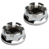 Empi 16-2420 Chrome 36mm Rear Axle Nuts For Vw Dune Buggy Baja Bug, Pair