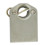 Lock Fastener Tab W/Spring 1.5" X 2.0" Use With Small Self Ejecting Button. 10PK