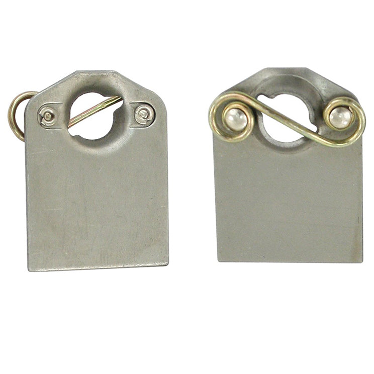 Lock Fastener Tab W/Spring 1.5" X 2.0" Use With Small Self Ejecting Button. 10PK