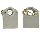 Lock Fastener Tab W/Spring 1.5" X 2.0" Use With Small Self Ejecting Button. 10PK