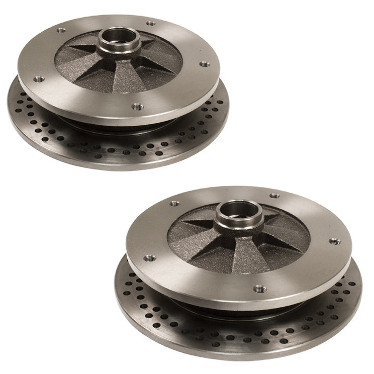 Empi 22-3862-B Vw Bug Drilled Front Disc Brake Rotor, 5 Lug Vw Pattern 1966-77, Pair