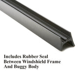 42 - 1/4" Vw Manx Dune Buggy Windshield With Glass, Rubber Seal, Mounting Brackets - Moore Parts