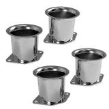 Empi 43-6050 Chrome 2-1/4" Tall Velocity Stacks Weber IDF, HPMX, Dellorto, Set Of 4