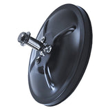 5 Inch Round Black Side View Mirror With Flat Mirror Glass - Moore Parts