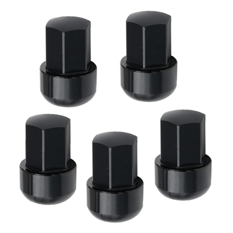 Porsche Alloy Lug Nut 14mm X 1.5 Thread Pitch, Tall Depth Black Finish, 5 Pack