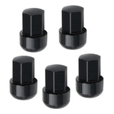 Porsche Alloy Lug Nut 14mm X 1.5 Thread Pitch, Tall Depth Black Finish, 5 Pack