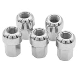 Porsche Alloy Lug Nut 14mm X 1.5 Thread Pitch, Tall Depth Chrome Finish, 5 Pack