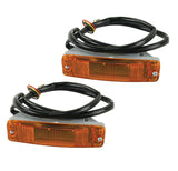 Empi 98-1071 Amber Turn Signal Light F/Chrome Front Bumper Vw Bug 1968-73, Pair