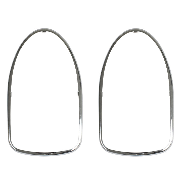 Vw Bug Tail Light Lens Chrome Trim Ring 1968-70, Left & Right, Pair