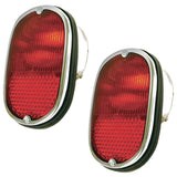 Empi 98-9514 Tail Light Assembly 1962-71 Vw Bus, Red Lens, Pair