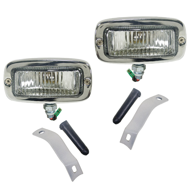 Vw Bug Left & Right Back-Up Light Assembly With Bracket & Boot, Pair