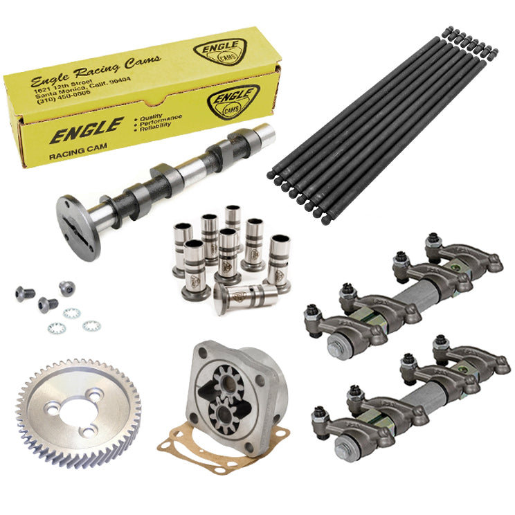 VW Bug Camshaft / Valve Train Kit W/Engle W125 Cam & Standard Gear, 3/8" Push Rods