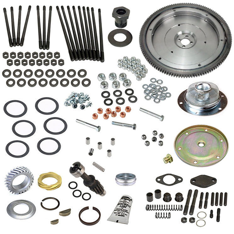 Vw Bug Engine Rebuild Hardware Kit, 10mm Head Studs, Crank Gears, Stock Flywheel