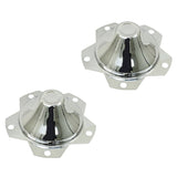 Vw 5 Lug Chrome Center Wheel Cap, Fits All Wheels With 6-1/2" Hole, Pair