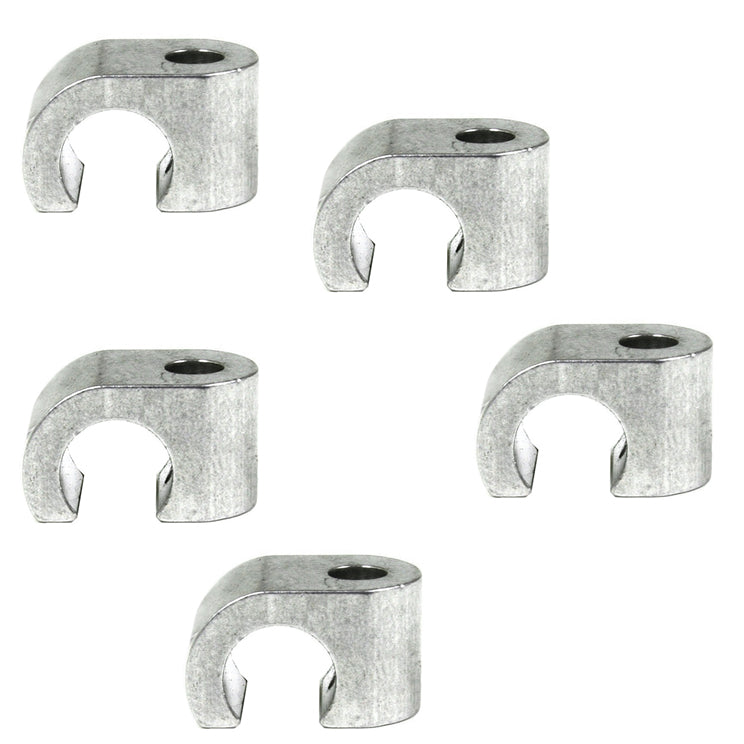 Billet Clamp Mount For Push Pull Shielded Throttle Cables, Set Of 5