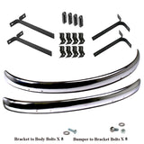 Vw Bug 1955-67 Front And Rear Cal Bumper Blade Kit W/Brackets, Hardware, Seals