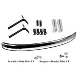 Vw Bug 1955-67 Front Cal Bumper Blade Kit W/Brackets, Hardware, Euro